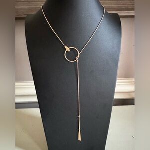 Kendra Scott Tegan Lariat Necklace in Rose Gold